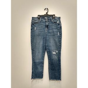 Levi's Denizen Denim Jeans Distressed Cropped Medium Wash Women's Size 12